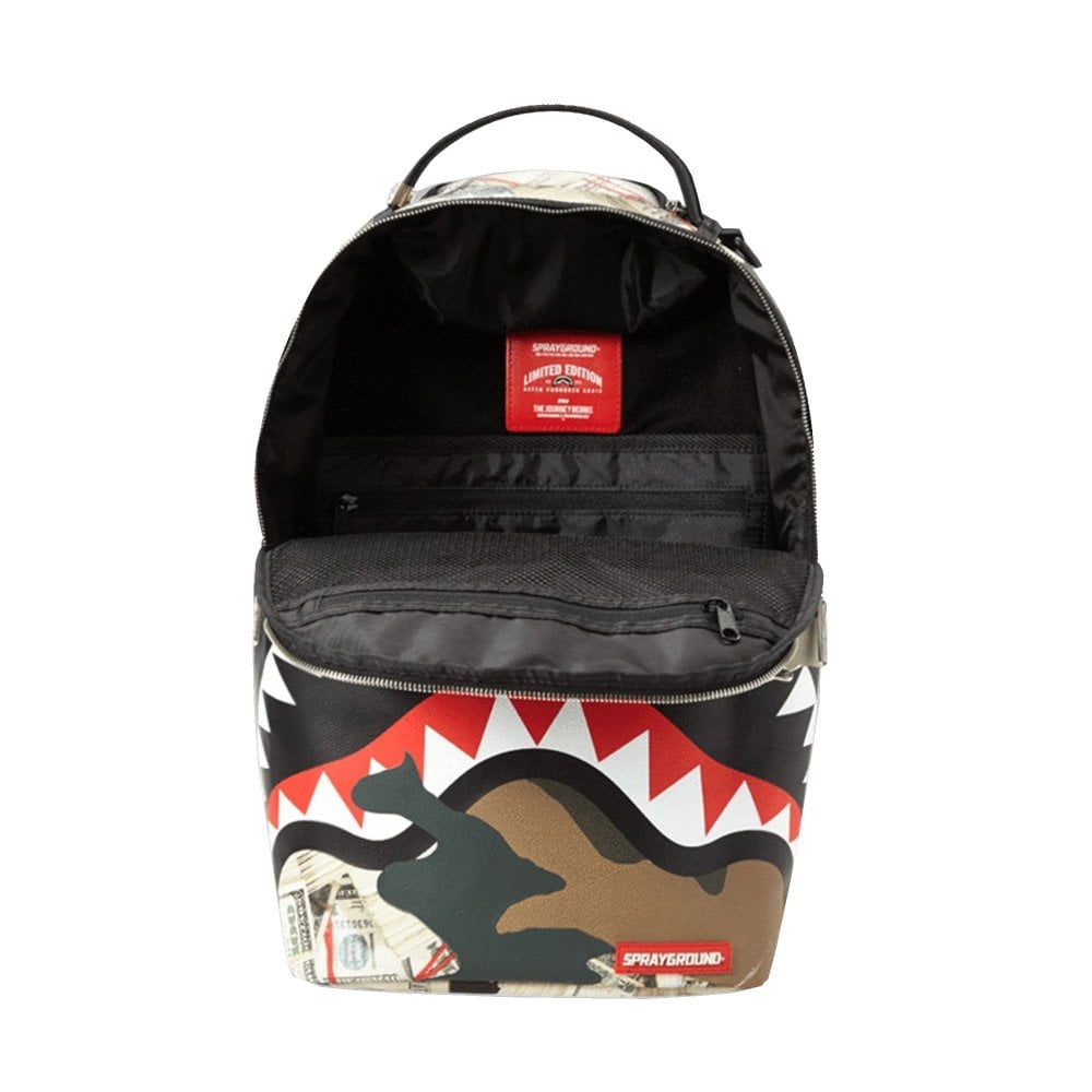 Sprayground Cash & Camo Shark Backpack